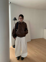 Bepos Rivet Cotton Balloon Wide Pants