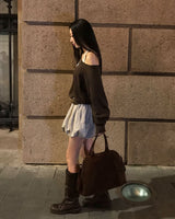 [ORIGINAL] Mellow U-Neck Long Sleeve Knit