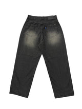 ラスチックブラックデニムワイドパンツ (XS, S, M, L)
