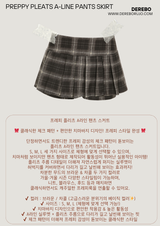 Preppy Pleats A-line Pants Skirt