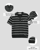 Diron Striped Henley Knit