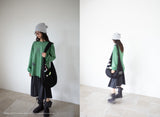 FLARE RIB SKIRT (CAHRCOAL)