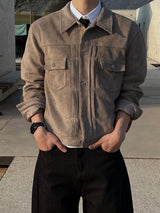 Trucker Colorblock Suede Jacket (3colors)