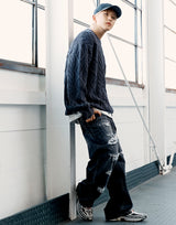 24FW LOW GAUGE CABLE KNIT BEIGE