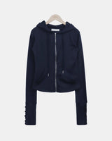 Kuba Button Hooded Zip-Up