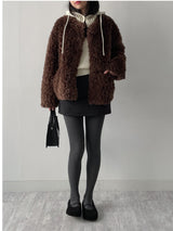 [Wool 80%/Barclava SET] フィッシャーマンルーズフィットニット