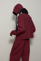 EEERRR Crack logo hoodie (Burgundy)