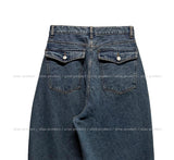 Deez Back Pocket Washed Denim Balloon Pants