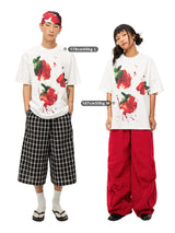 クールバクテリアクイックドライングプリンテッドショートスリーブTシャツ