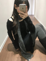 Merlot Stripe Muffler (3 Colors)