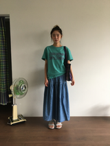 モリ デニム ロング スカートt (1color)