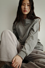 Raglan pigment long sleeve, Grey