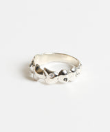 マッシュルームキュービックリング(WB) (925 silver)