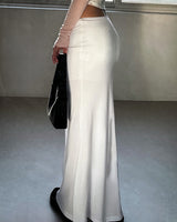 Soft Ribbon Long Skirt (3C)