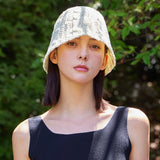 VZ Label Cable Knit Bucket Hat / Ivory