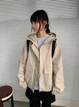 ダンフォスコットンオーバーフードジャンパー