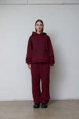 EEERRR Crack logo hoodie (Burgundy)