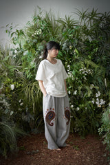 PAISLEY EMB. H-T SWEAT PANTS (Gray)