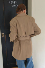 TRENCH BELT JACKET_BEIGE