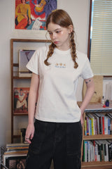 Ocean Love Crop Short Sleeve Tee