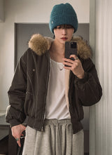 [Lining Fur] トリシャーラクーンファーカットパディングジャンパー