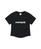 ドット ベーシック ロゴ ラウンド クロップ Tシャツ ブラック