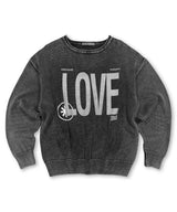 LOVE Print Garments Washed Roll-neck Knit_Charcoal