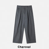 Benza Deep Pintuck Wide Slacks