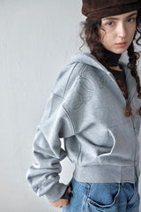 WESTERN BOLD STITCH HOODIE - MELANGE