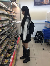 チュエル ティアード バンディング ミニスカート