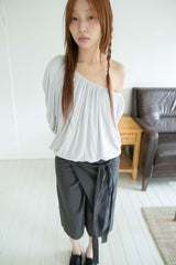 drape unbal off-shoulder top(3colors)