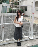 Stud bermuda pants