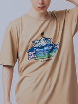 富士山グラフィックTシャツ (khaki)