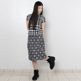 Poket Layered Skirt - Dot White