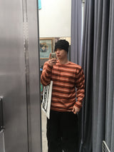 No.1576 EマルチストライプニットTシャツ (4color)