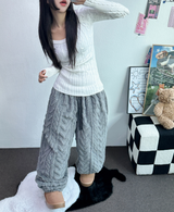 SHEEP CURLY🐏 SOFTY JOGGER OANTS 🐏🖤🩶🧸3COLOR