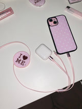 Polka dot glass phone case - standard(non-magsafe)