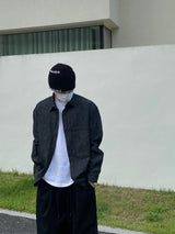 ブラックデニムストリングシャツ