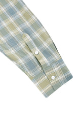 PRS khaki blue overfit check shirts
