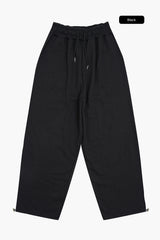 Long waist rib loose sweatpants