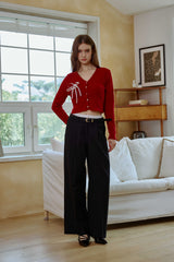 LUCID RIBBON CARDIGAN / RED