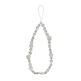 ROSE Blend Crystal Beaded Strap White / Gift Bag Phone Charm Flower