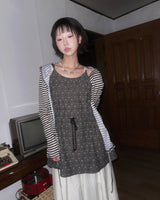 (2color) Wood Nep Long Bustier
