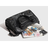 [Unisex] Stud Leather Cross Motor Bag