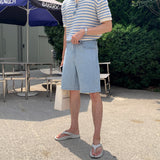 LMN イースタンマイクロクールハーフカプリワイドデニムハーフパンツ (3 colors)
