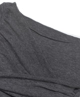 WRAP TIE BOATNECK TOP_Charcoal