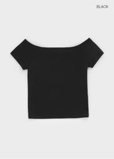 [B-BASIC] スタンダードオフショルダー半袖Tシャツ 2SIZE