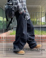 T-Pho バルーンピンタックデニムパンツ