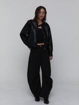 Leather Biker Jacket_Black