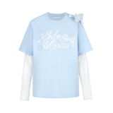 13DE MARZO ベアレイヤードレーシーTシャツ